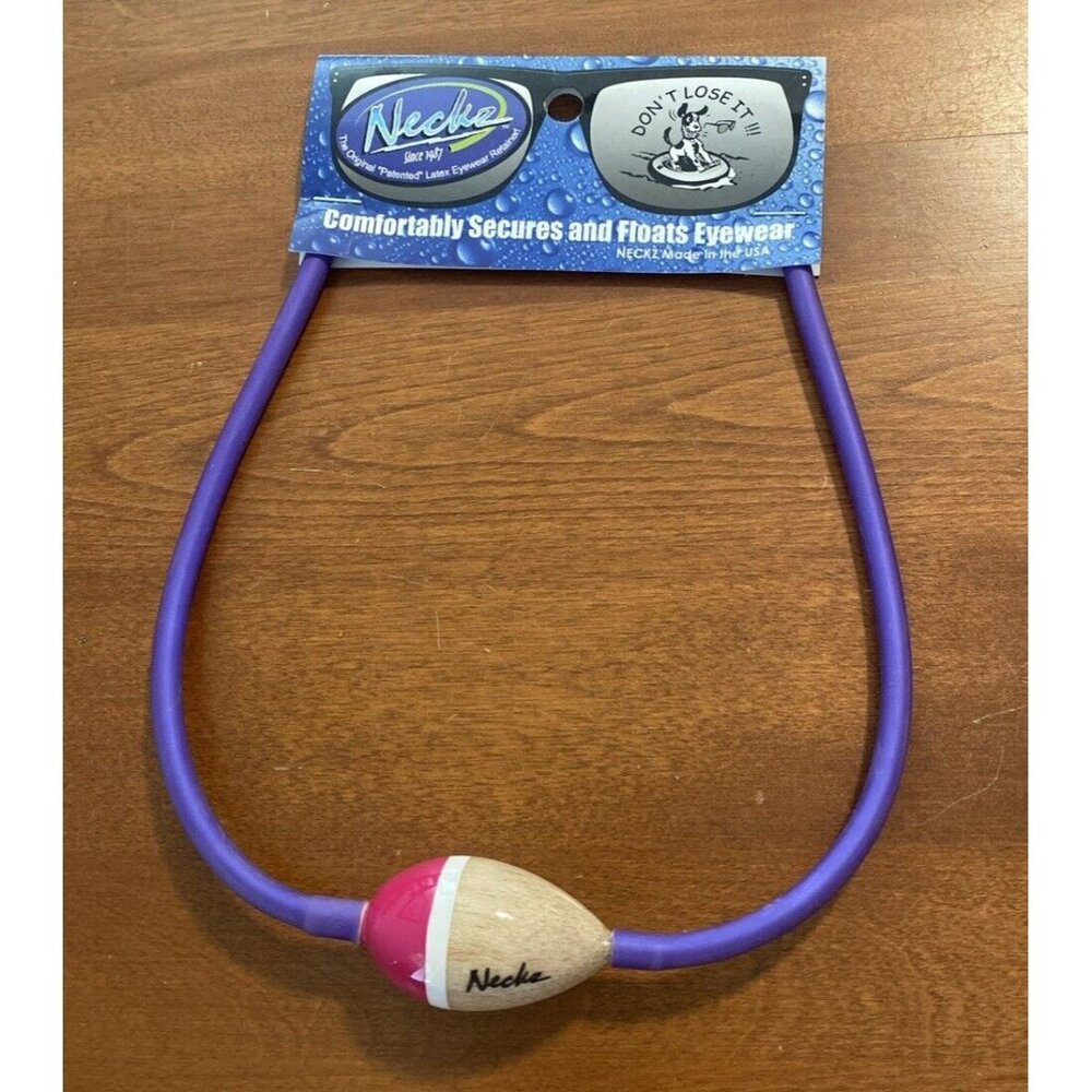 Sunglass Holder Retainer NECKZ Floating Balsa wood Summer Boating Fishing New
